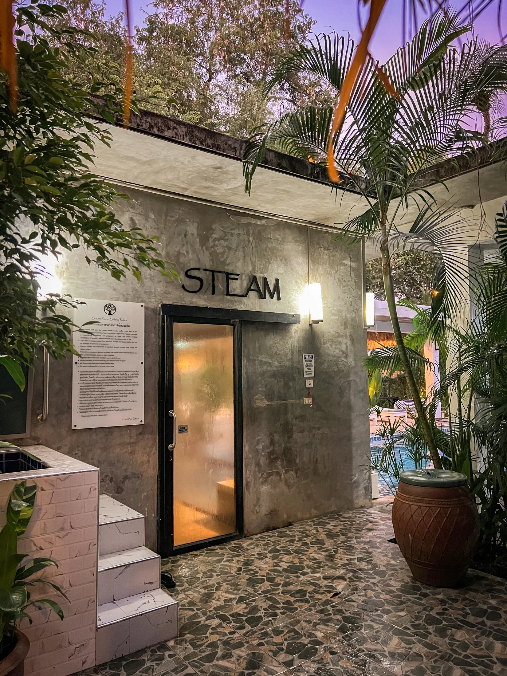 Herbal steam room